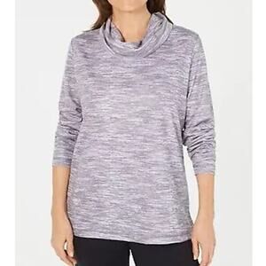 LANE BRYANT Long Sleeve Cowl Neck Tunic Sweater Space Dye Purple Plus Size 18/20